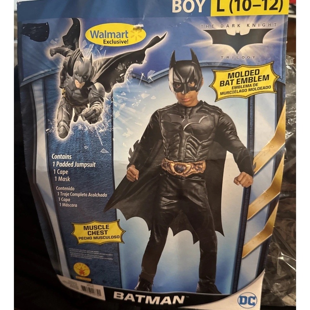Batman Halloween Costume Youth Boys Size Large 10-12